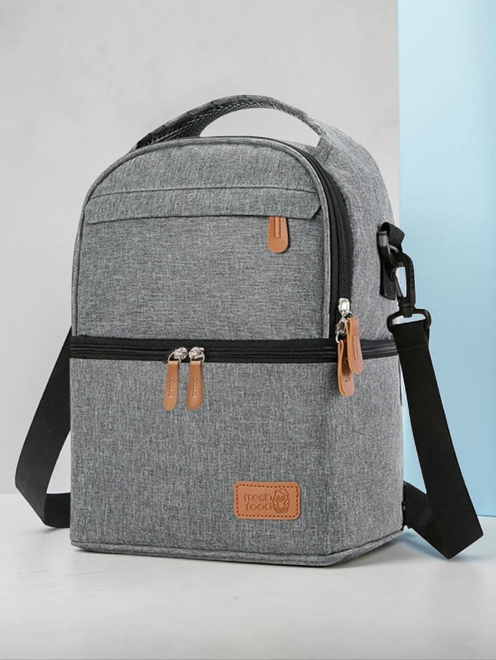 Grey Men’s Compact Cooler Bag with Shoulder Strap NWOT